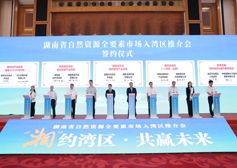 湘深携手共促要素融通，，，，，，，，湖南省自然资源全要素市场大湾区推介会在深圳举行